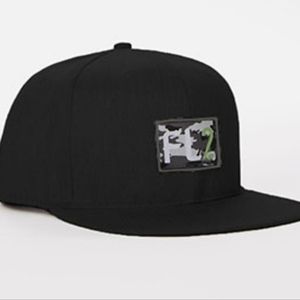 FL2 CAMO CAP HAT SNAPBACK BLACK NWT POLYESTER COTTON